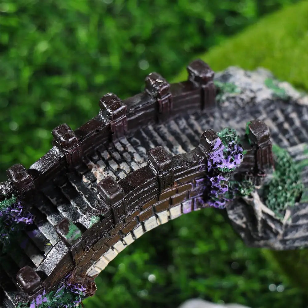 Aquarium Accessories Arbor Tree Plant Fake Landscaping Fish Tank Ornament Artificial Bridge Rockery Resin Aquarium Ornaments - Happy Tails