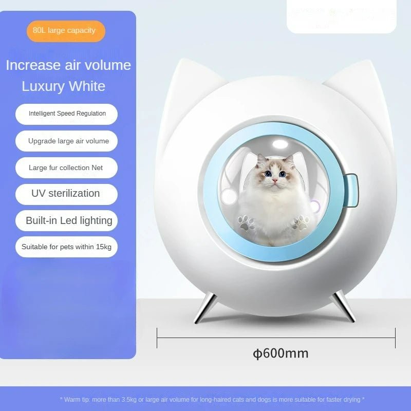 Multifunctional Pet Dryer & Cat Nest - Large, 5-Star Space for Multiple Pets, 110VHappy TailsHappy Tails