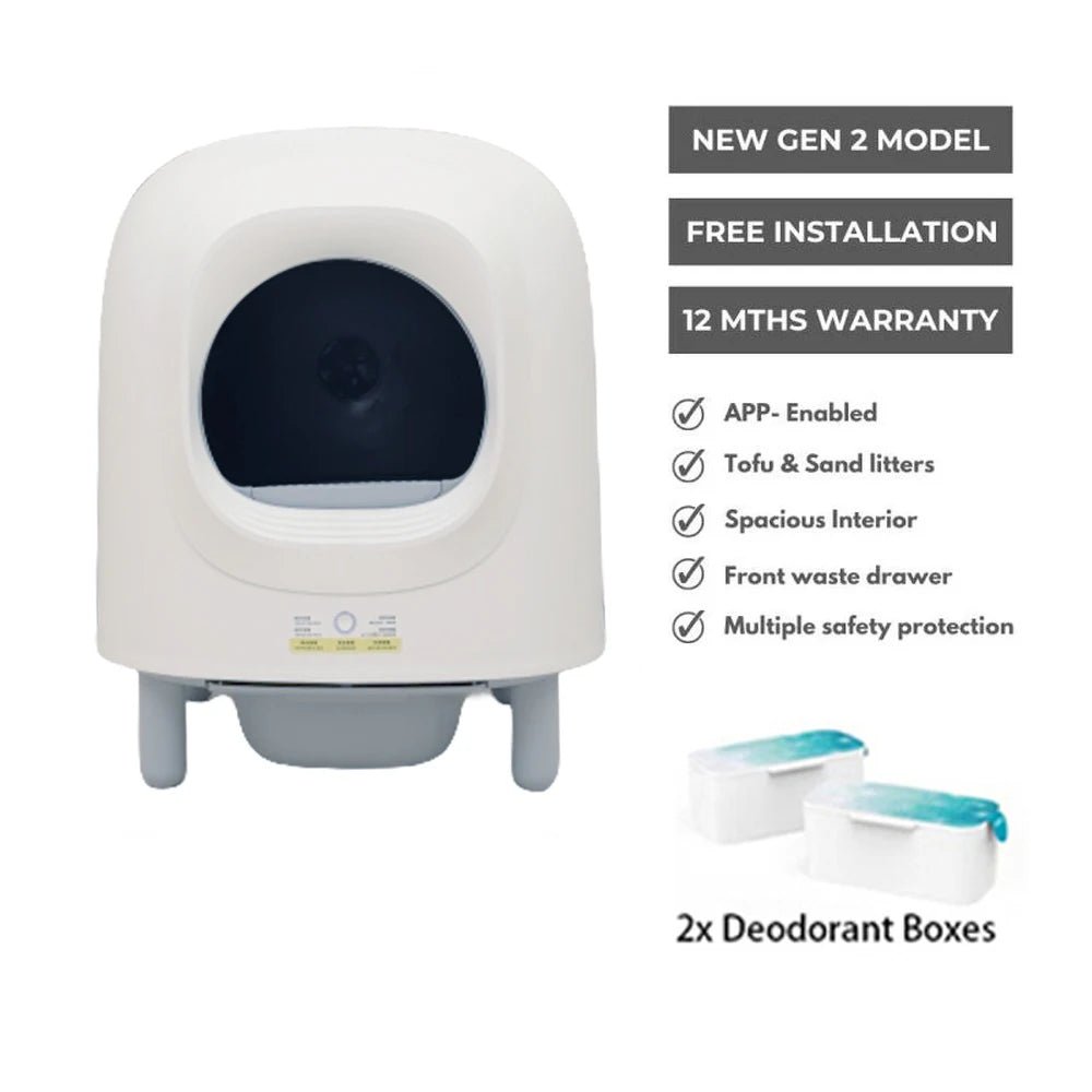 Petree 2.0 Pro 2024 Smart Self-Cleaning Cat Litter BoxHappy TailsHappy Tails