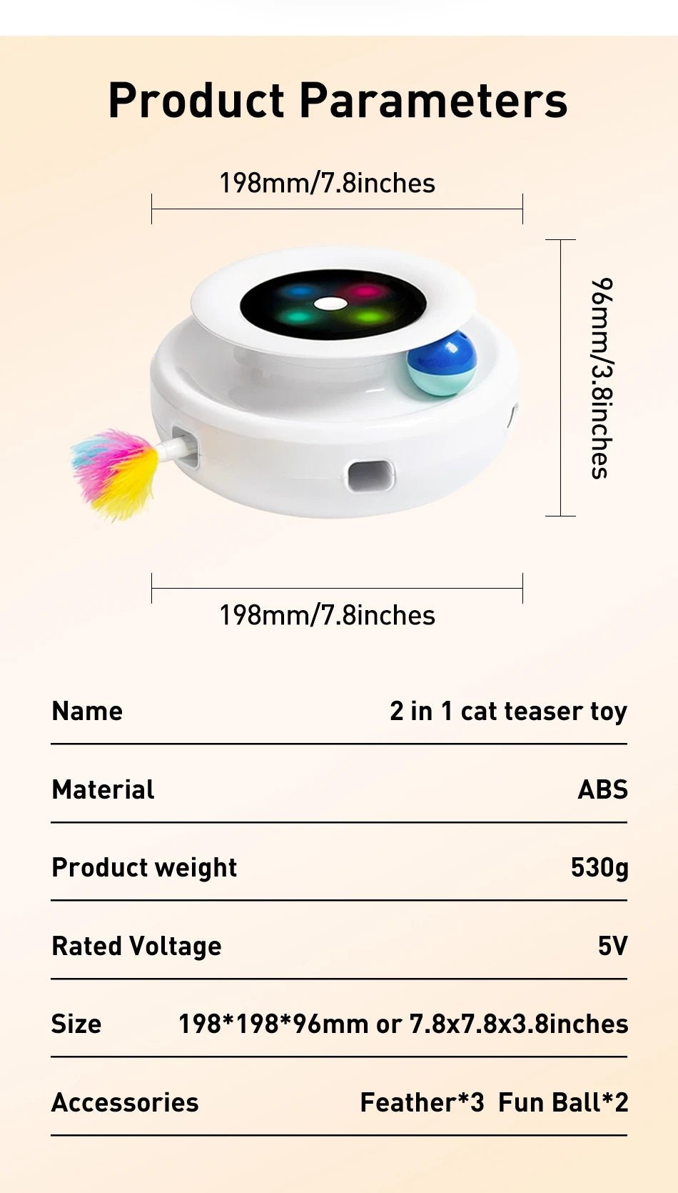 Interactive 2-in-1 Smart Cat Toy Set - Feather Fun Ball & More!Happy TailsHappy Tails