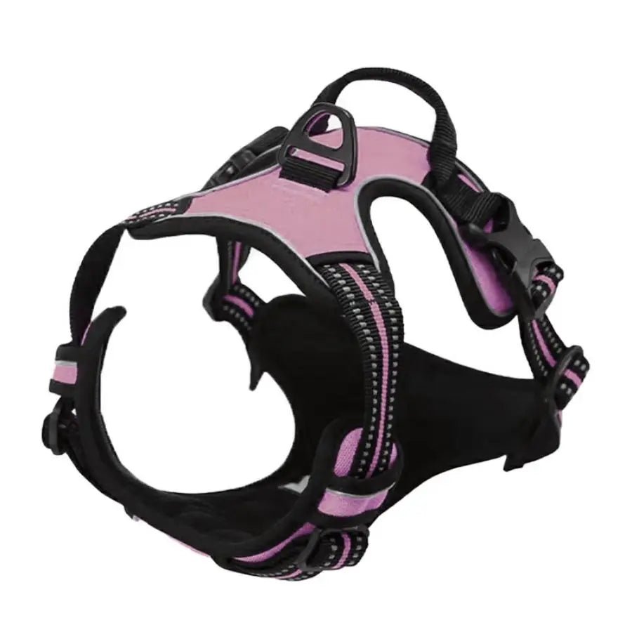 No Pull Dog Harness Front Clip Heavy Duty Reflective Easy Control Handle for Large Dog WalkingHappy TailsHappy Tails