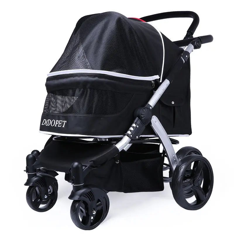 Foldable Dog Strollers 35KG Medium Luxury Dog Strollers Designer Cute Travel Outdoors Dogs Stroller Cheap Portable Pet SuppliesHappy TailsHappy Tails