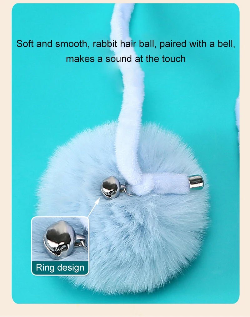 Simulation Cat Toy Cat Scratching Rope Feather Funny Kitten Playing Game Interactive Toy Retractable Hanging Door Pet Supplies - Happy Tails