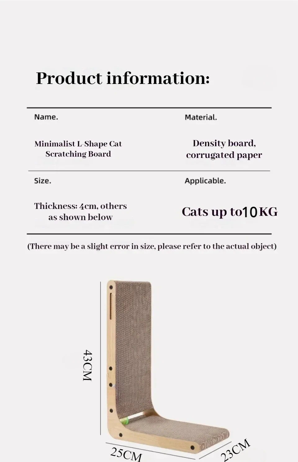 Cat Scratching Board Cat Toys Wooden Wear - resistant and Scratch - resistant Post Cat Furniture Training Grinding Claw Toys SofaHappy TailsHappy Tails