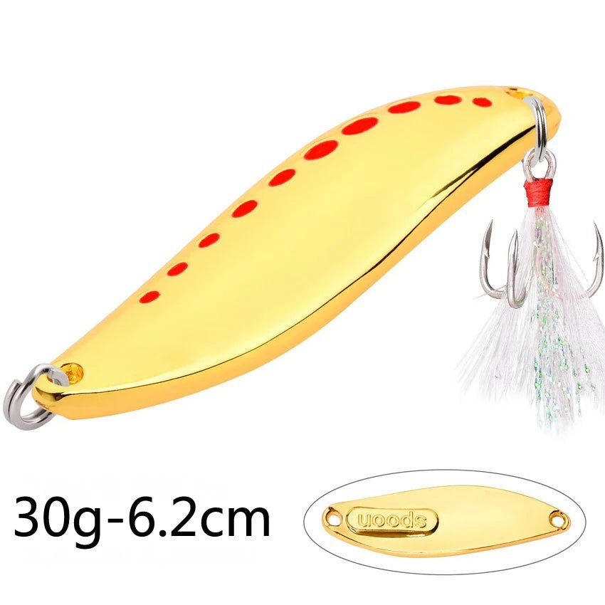 Metal Vib Leech Spinners Spoon Lures Set, 2.5g-30g - Fishing Tackle for Bass/Pike/PerchHappy TailsHappy Tails