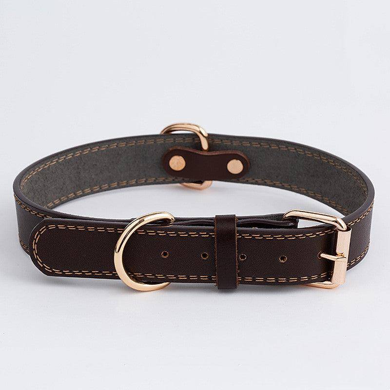 Rugged Leather Dog CollarDog Collars, Leashes & HarnessesDog Hugs CatHappy Tails