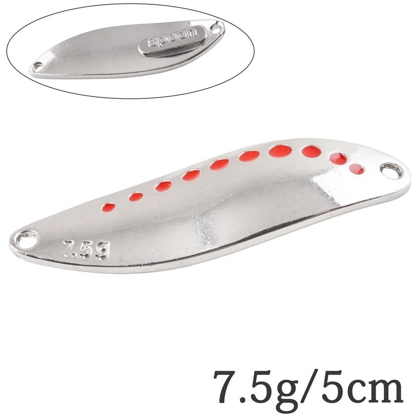 Metal Vib Leech Spinners Spoon Lures Set, 2.5g-30g - Fishing Tackle for Bass/Pike/PerchHappy TailsHappy Tails