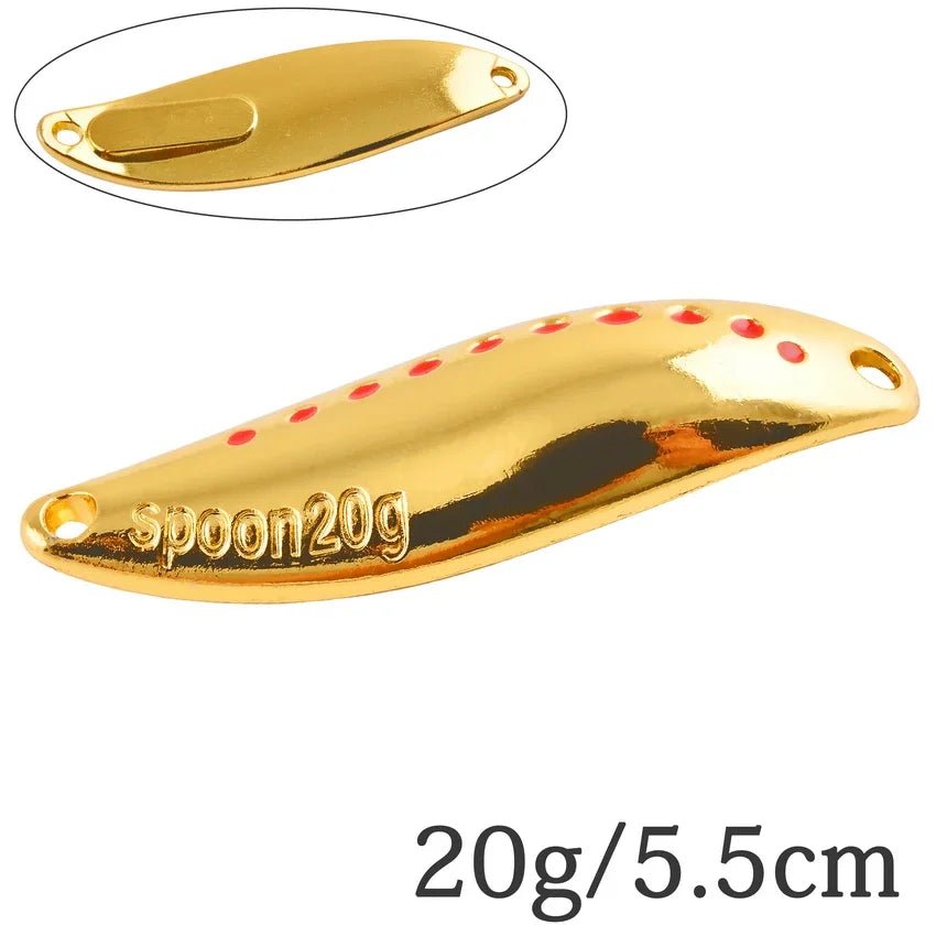 Metal Vib Leech Spinners Spoon Lures Set, 2.5g-30g - Fishing Tackle for Bass/Pike/PerchHappy TailsHappy Tails