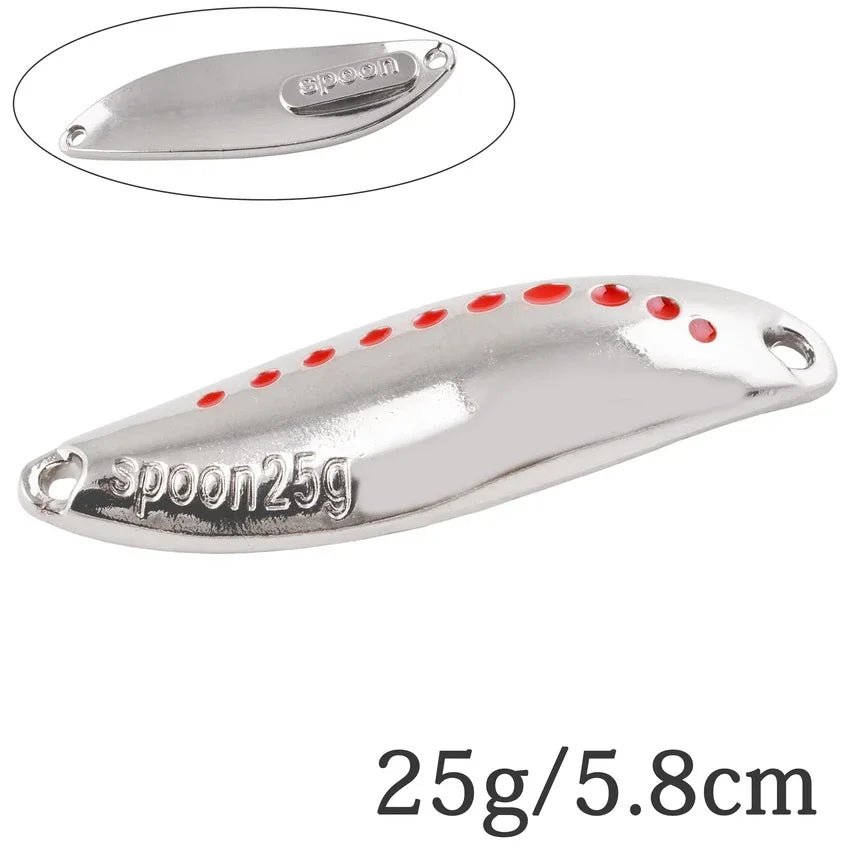 Metal Vib Leech Spinners Spoon Lures Set, 2.5g-30g - Fishing Tackle for Bass/Pike/PerchHappy TailsHappy Tails
