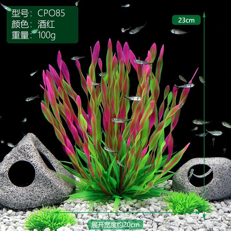13/23/32/36/40cm Aquarium Artificial Plants  Underwater Green Fake Water Grass Aquatic Plastic Plants Fish Tank Decoration - Happy Tails