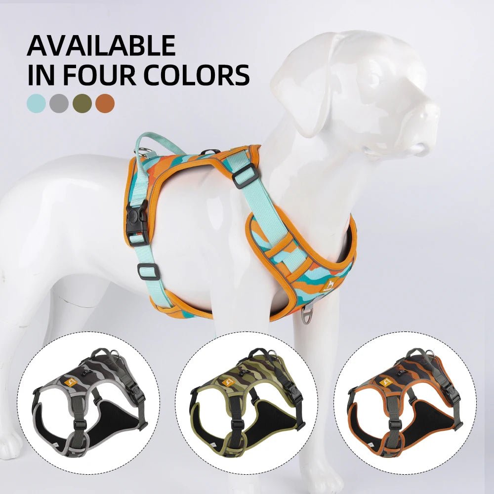 Dog Harness,Reflective Soft Padded Everyday Harness with Dual Leash Clips,Adjustable and Lightweight Fit for Training or WalkingHappy TailsHappy Tails