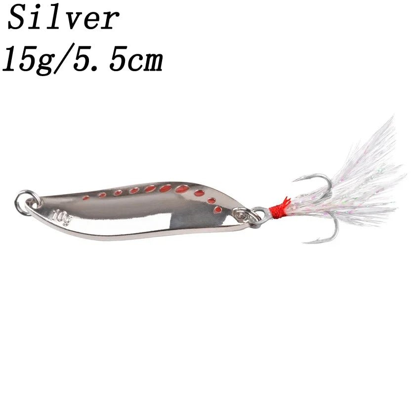 Metal Vib Leech Spinners Spoon Lures Set, 2.5g-30g - Fishing Tackle for Bass/Pike/PerchHappy TailsHappy Tails