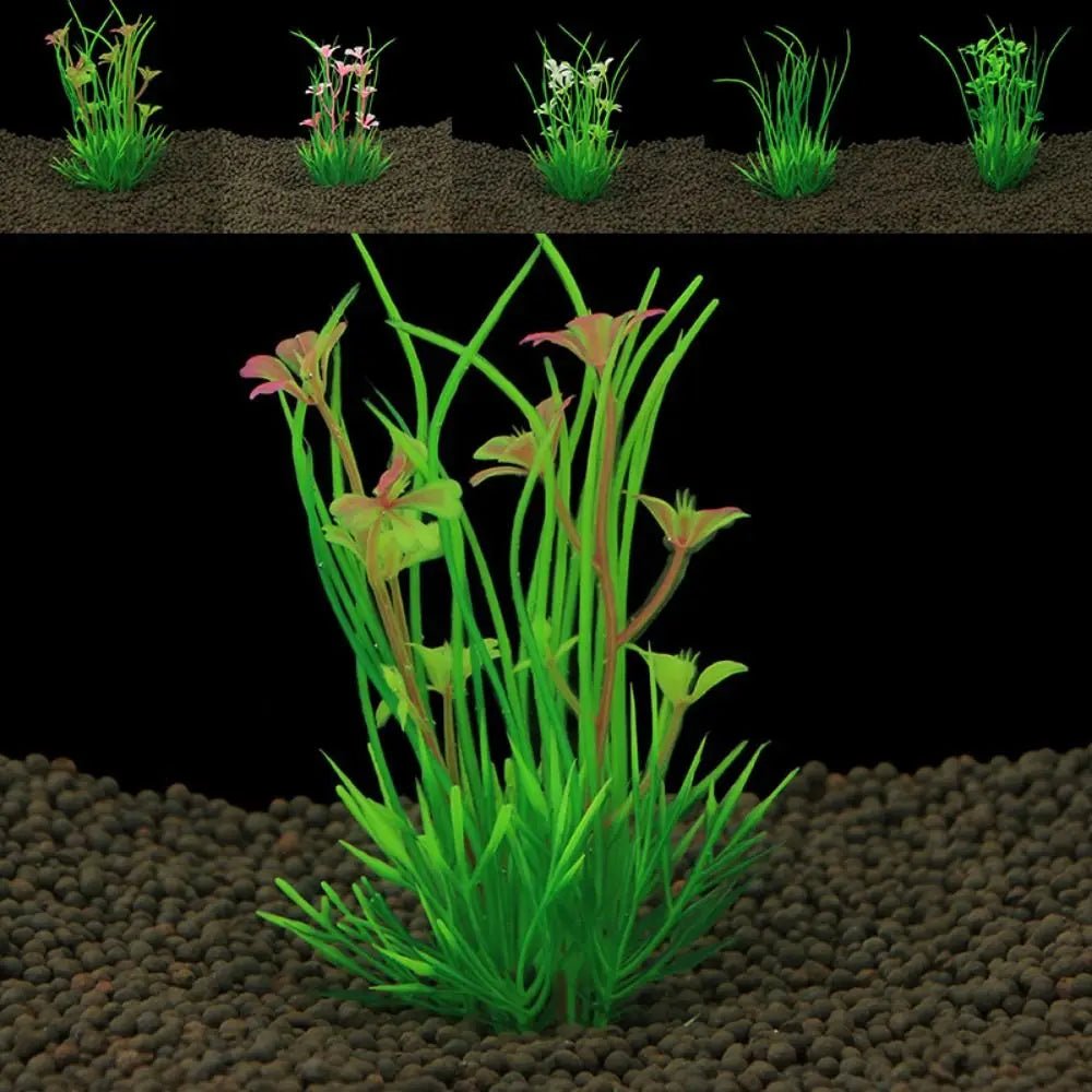 Aquarium Accessories 13cm Artificial Aquarium Plants Green Simulation Aquatic Green Plant Plastic Water Weeds Ornament Fish Tank - Happy Tails
