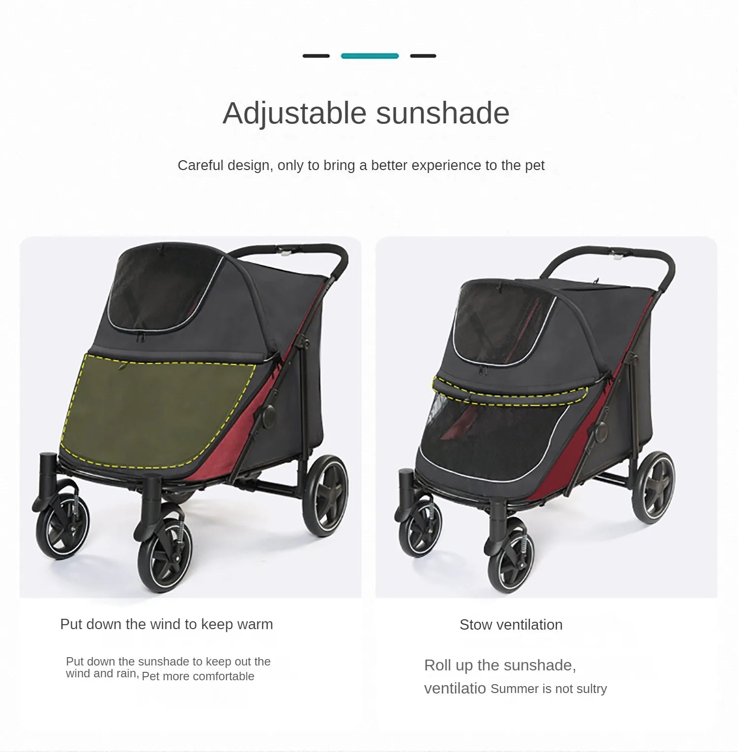 Pet Stroller for Clean & Easy Walks - Ideal for Kittens, Puppies & Elderly DogsHappy TailsHappy Tails