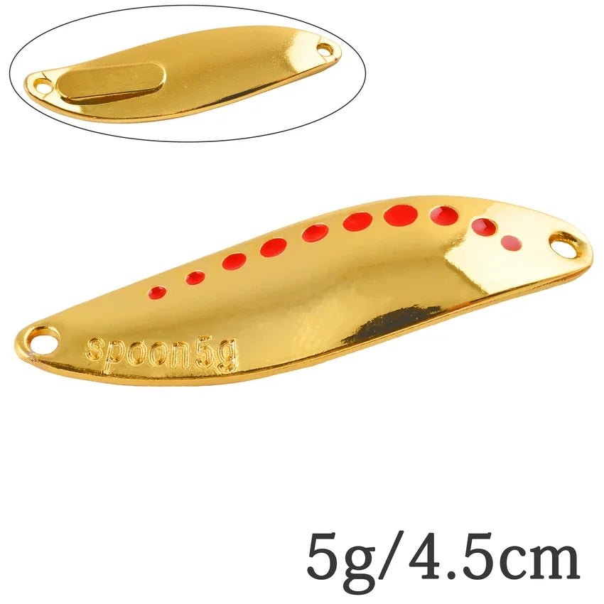Metal Vib Leech Spinners Spoon Lures Set, 2.5g-30g - Fishing Tackle for Bass/Pike/PerchHappy TailsHappy Tails
