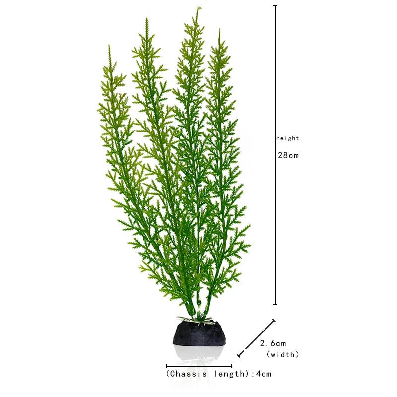 Aquarium Artificial Plants Decoration Fish Tank Landscaping Water Grass Ornaments Aquatic Simulated  Plant Supplies - Happy Tails