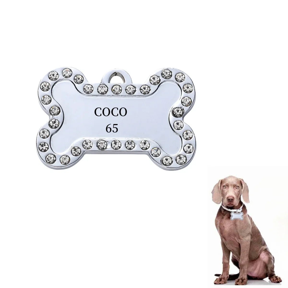 VIP Customizable Engraved Pets ID Tag for Dog Cat Bronze Nameplate Tags Personalized Address Number Dogs Collar ID PendantHappy TailsHappy Tails