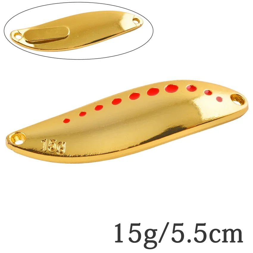 Metal Vib Leech Spinners Spoon Lures Set, 2.5g-30g - Fishing Tackle for Bass/Pike/PerchHappy TailsHappy Tails