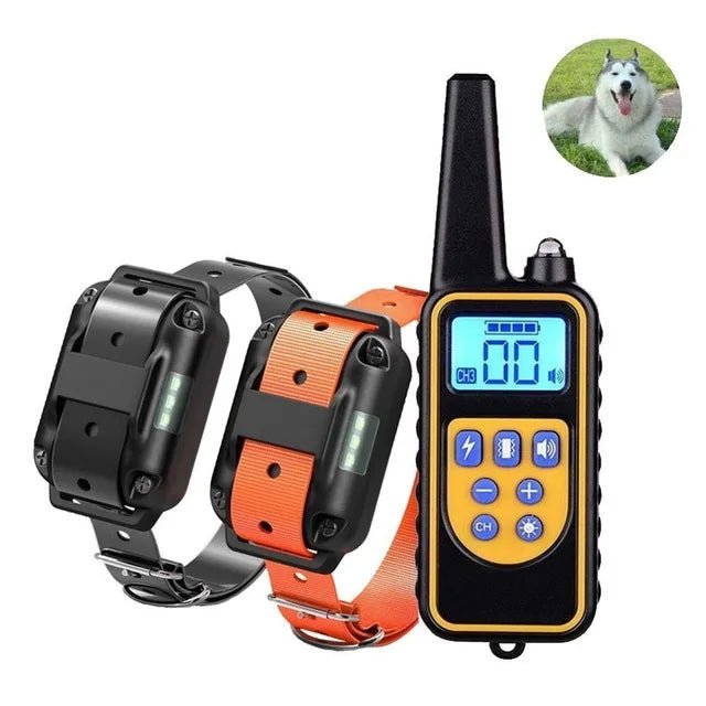 Electric Pet Dog Training Collar Shock Training Collar Electronic Remote Control Waterproof RechargeableHappy TailsHappy Tails
