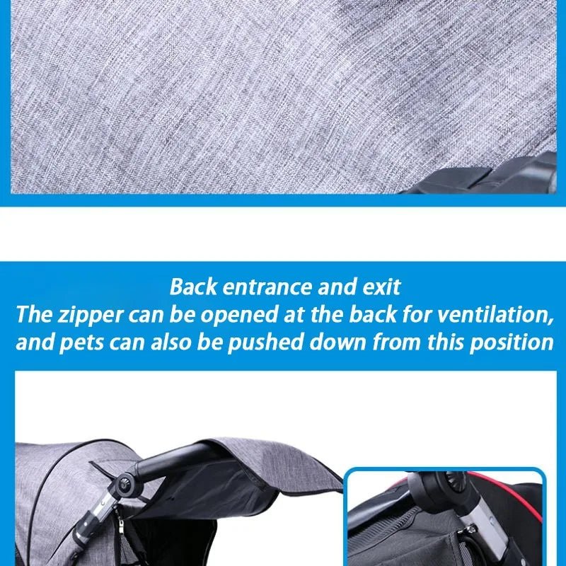 Foldable Dog Strollers 35KG Medium Luxury Dog Strollers Designer Cute Travel Outdoors Dogs Stroller Cheap Portable Pet SuppliesHappy TailsHappy Tails