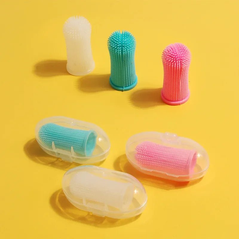 Super Soft Silicone Pet Finger Toothbrush for Dogs and CatsHappy TailsHappy Tails
