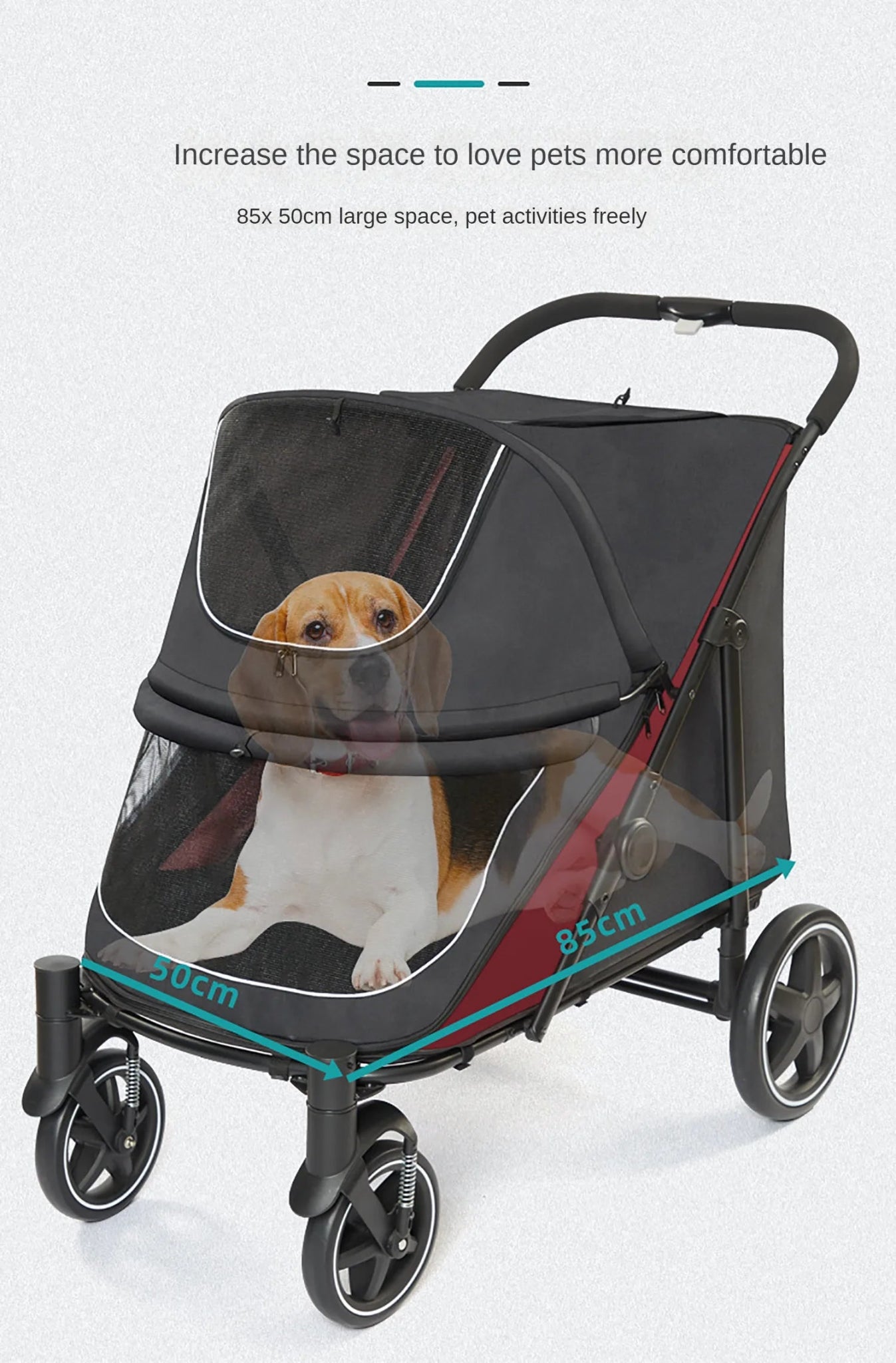 Pet Stroller for Clean & Easy Walks - Ideal for Kittens, Puppies & Elderly DogsHappy TailsHappy Tails