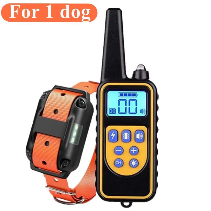 Electric Dog Training Collar Waterproof Dog Bark Collar Pet With Remote Control Rechargeable Anti Barking Device All Size DogsHappy TailsHappy Tails