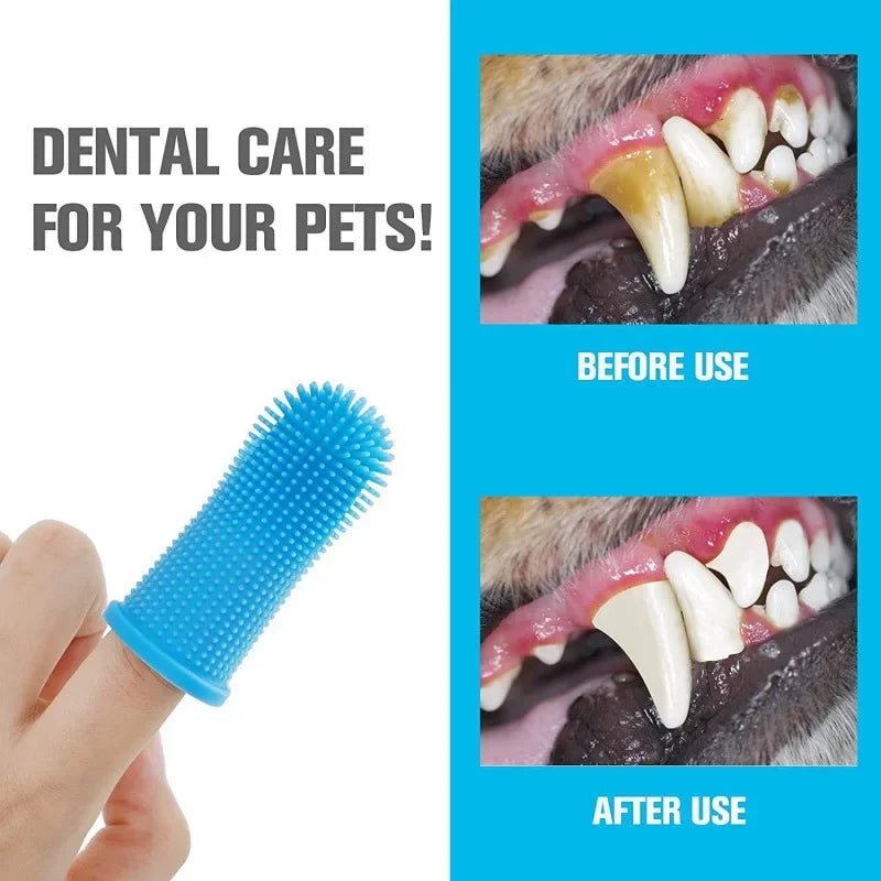 Super Soft Silicone Pet Finger Toothbrush for Dogs and CatsHappy TailsHappy Tails