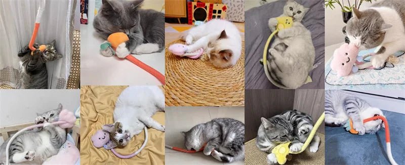 Cat Scratcher Rope Toy Cotton Rope Bite - resistant Chewing Toy Paw Claw Furniture Protector Scratching Toy Cat Puzzle Cute ShapeHappy TailsHappy Tails