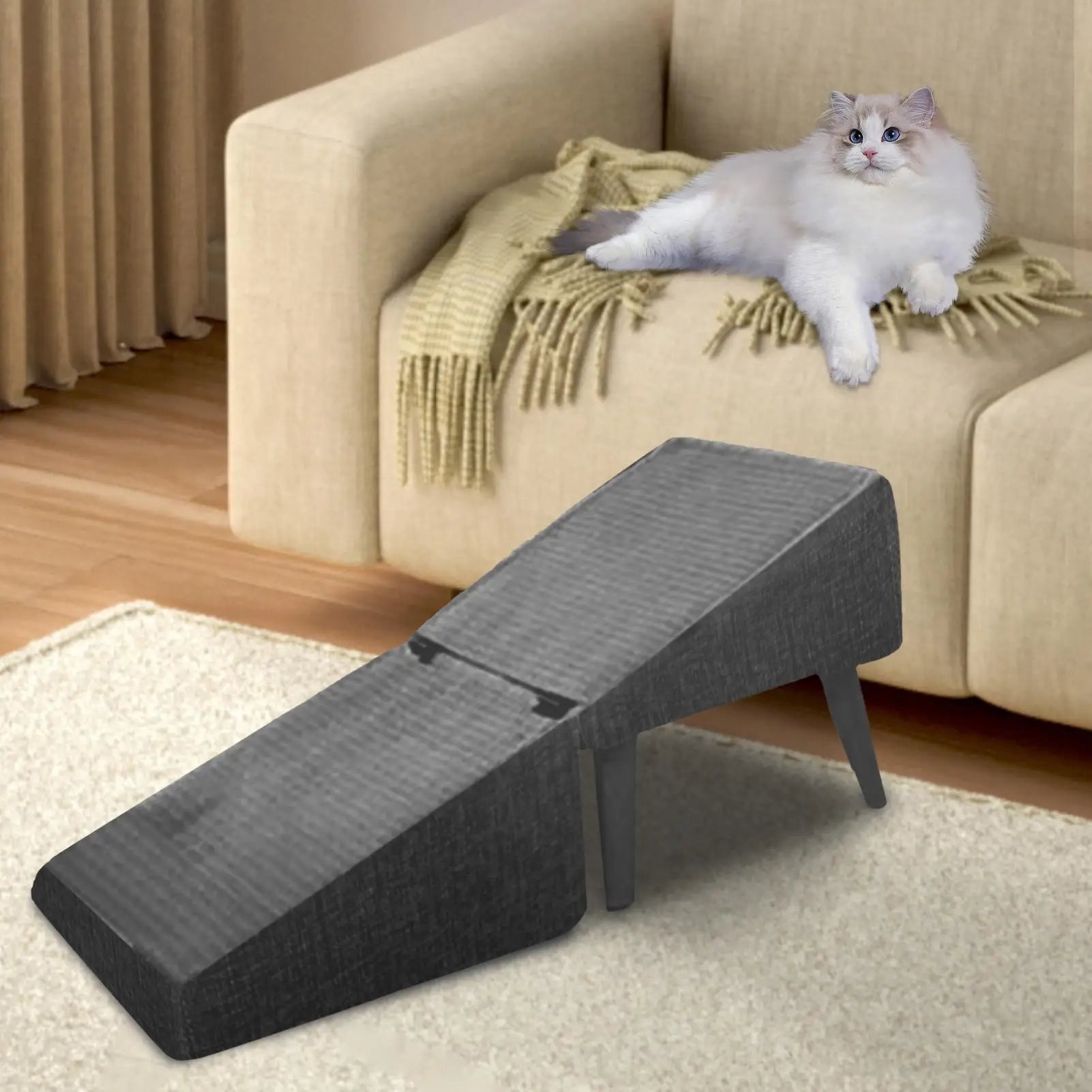 Pet Stairs Multi-purpose Wooden Ramp for Small Dogs & CatsHappy TailsHappy Tails