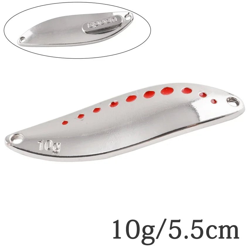 Metal Vib Leech Spinners Spoon Lures Set, 2.5g-30g - Fishing Tackle for Bass/Pike/PerchHappy TailsHappy Tails