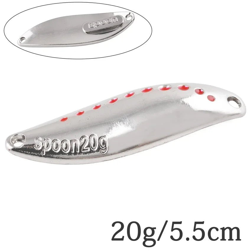 Metal Vib Leech Spinners Spoon Lures Set, 2.5g-30g - Fishing Tackle for Bass/Pike/PerchHappy TailsHappy Tails