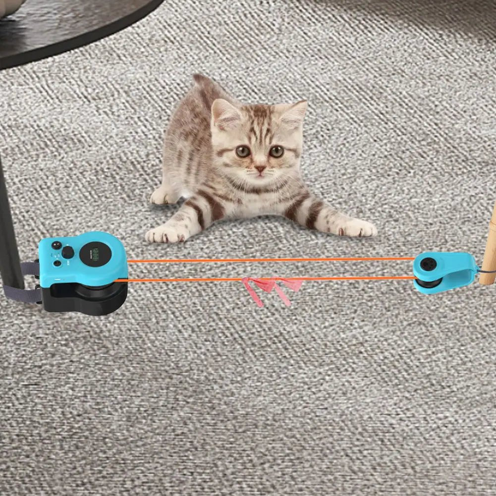 Small Pet Cat Treadmill Indoor Exercise Equipment for Cats and Kittens Portable Design with Easy SetupHappy TailsHappy Tails