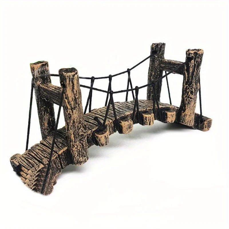 Aquarium Ornament Decoration House with Bridge for Fish Tank - Happy Tails