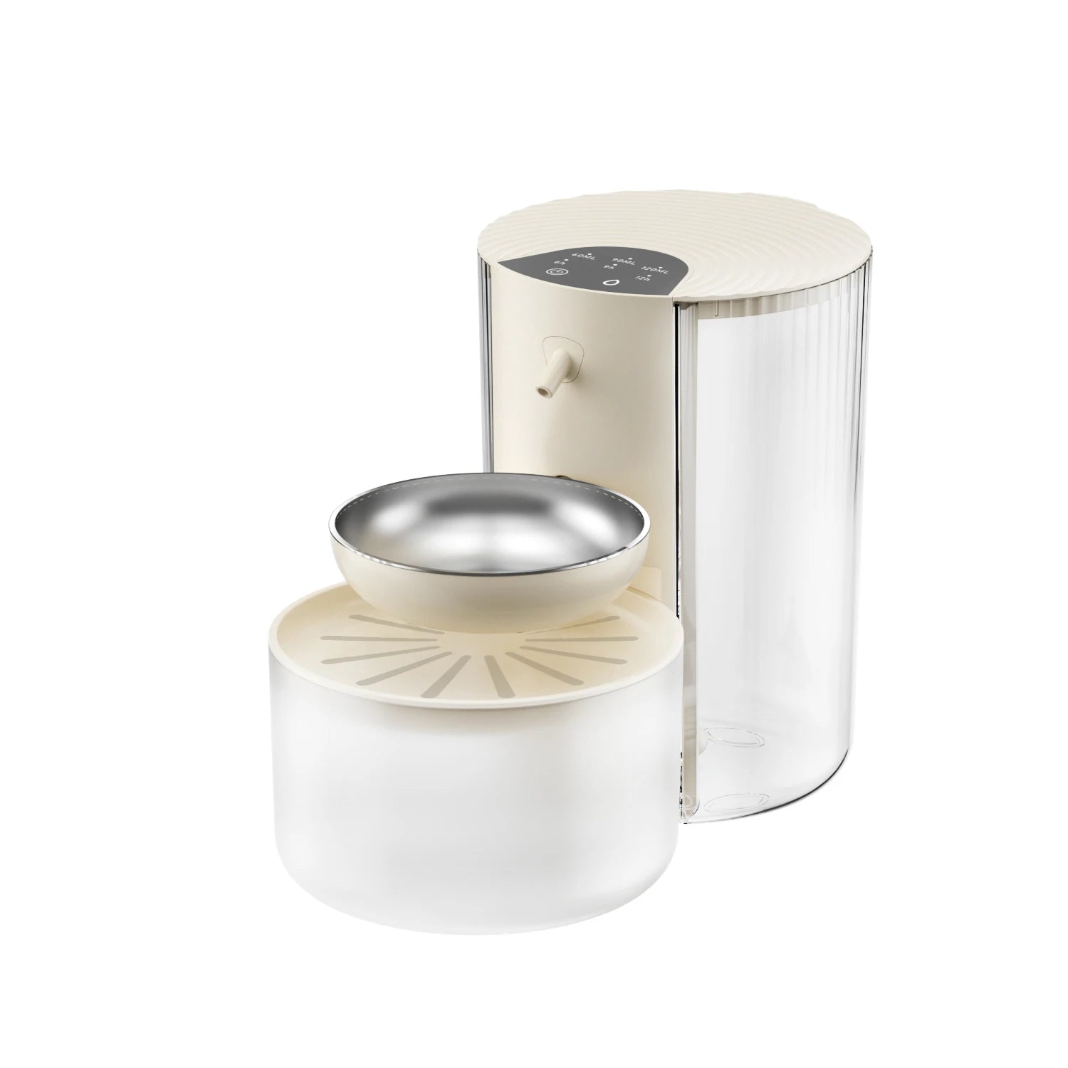 Flip Tipping Smart Pet Water Dispenser With Stainless Steel Bowl Auto Dumping of Sewage No need Filters Ideal for Dogs & CatsHappy TailsHappy Tails
