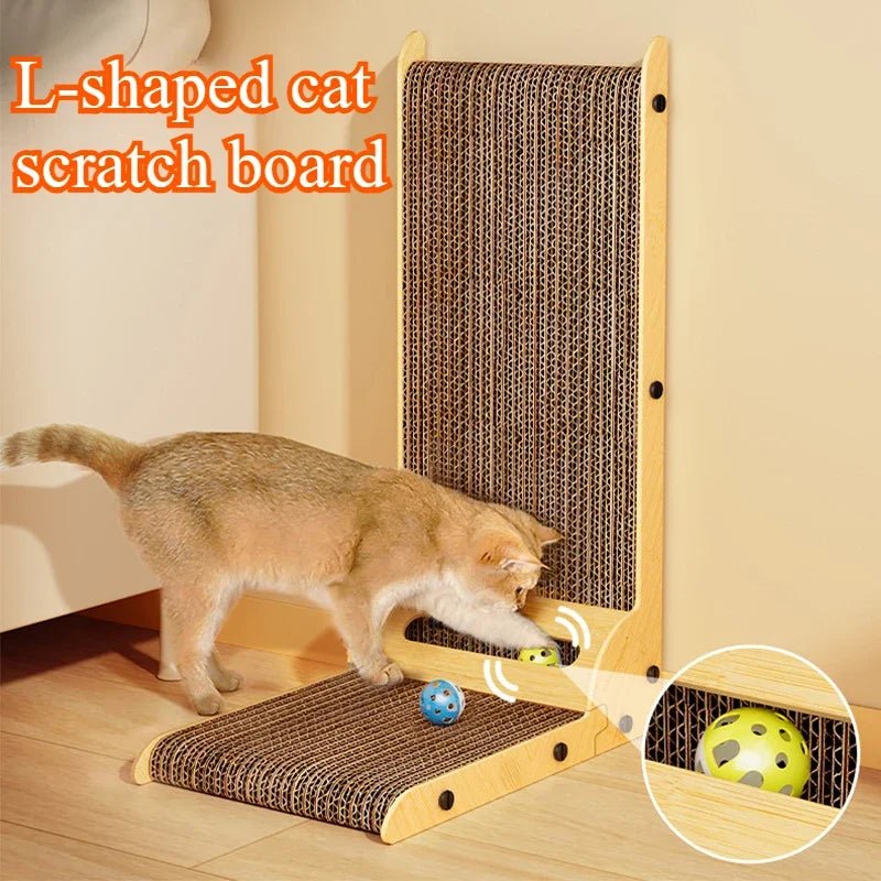 Cat Scratching Board Cat Toys Wooden Wear - resistant and Scratch - resistant Post Cat Furniture Training Grinding Claw Toys SofaHappy TailsHappy Tails