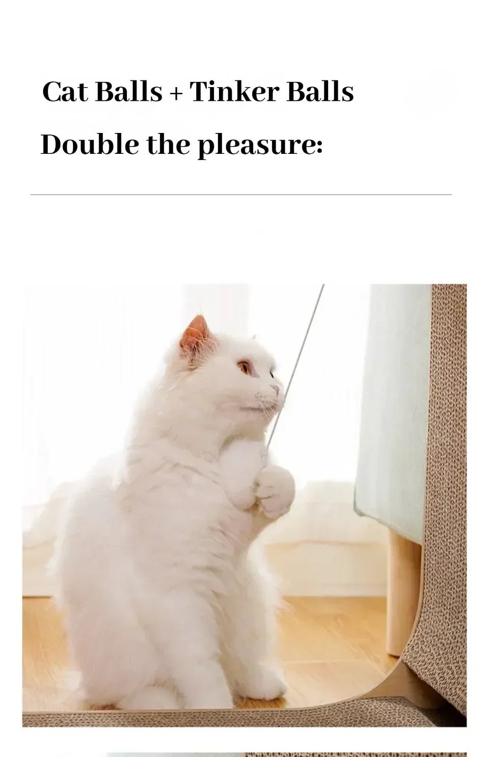 Cat Scratching Board Cat Toys Wooden Wear - resistant and Scratch - resistant Post Cat Furniture Training Grinding Claw Toys SofaHappy TailsHappy Tails