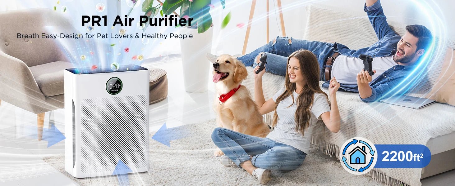 2025 New Updated Pet Air Purifier Removes Floating Hair And Adsorbs Pet Hair Household Pet Air PurifierHappy TailsHappy Tails