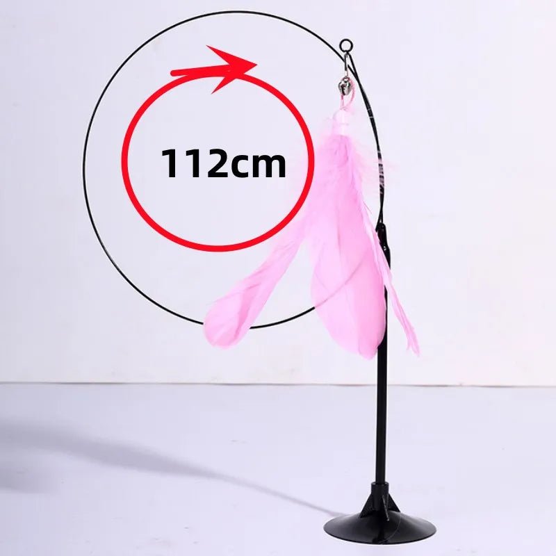 Cat Toy Feather Toys for Cats ScratchTease Cat Toys Interactive Funny Bite Resistant Cats Toy with Bell Wire Sucker Pet Products - Happy Tails