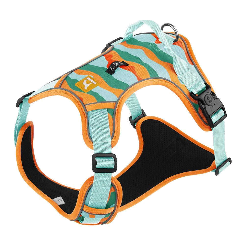 Dog Harness,Reflective Soft Padded Everyday Harness with Dual Leash Clips,Adjustable and Lightweight Fit for Training or WalkingHappy TailsHappy Tails
