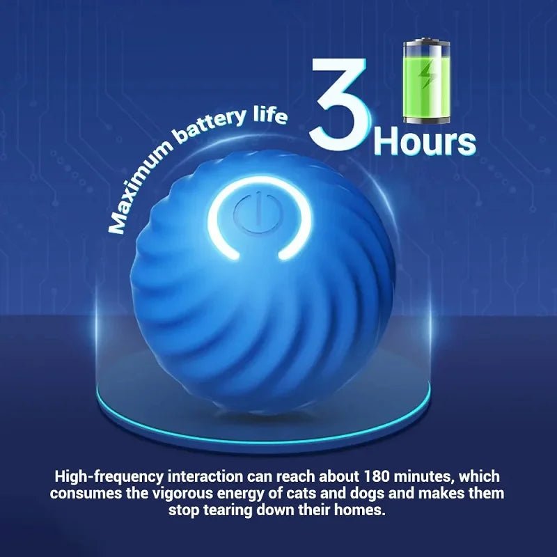 Dog Toy Ball Automatic Moving Bouncing Rolling Ball USB Smart puppy Interactive Dog Chew Toy BallHappy TailsHappy Tails