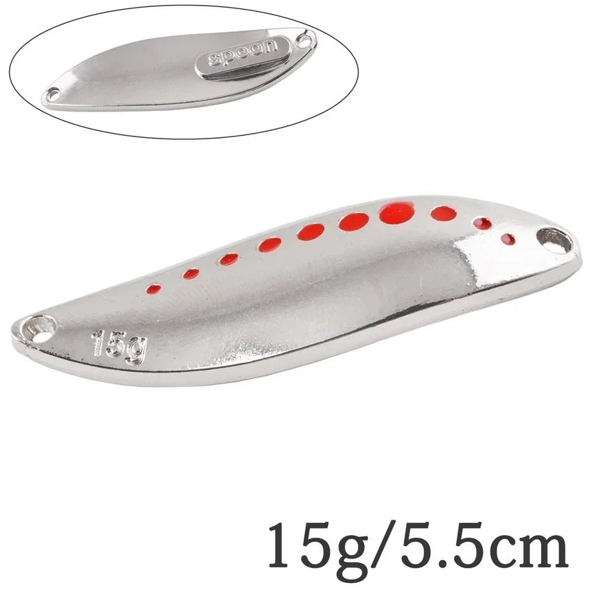 Metal Vib Leech Spinners Spoon Lures Set, 2.5g-30g - Fishing Tackle for Bass/Pike/PerchHappy TailsHappy Tails