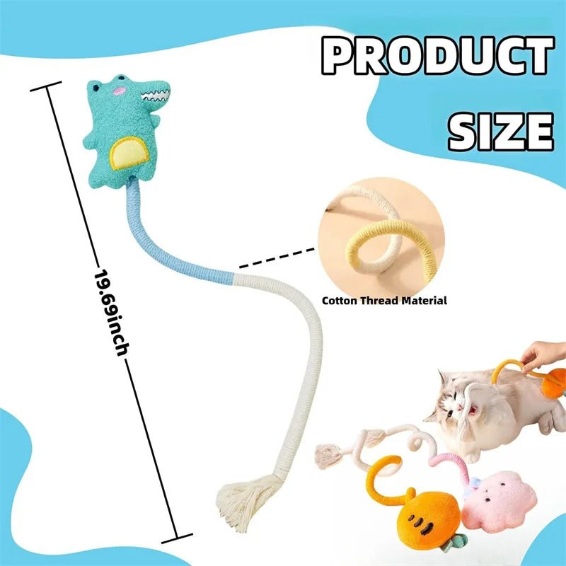 Cat Scratcher Rope Toy Cotton Rope Bite - resistant Chewing Toy Paw Claw Furniture Protector Scratching Toy Cat Puzzle Cute ShapeHappy TailsHappy Tails