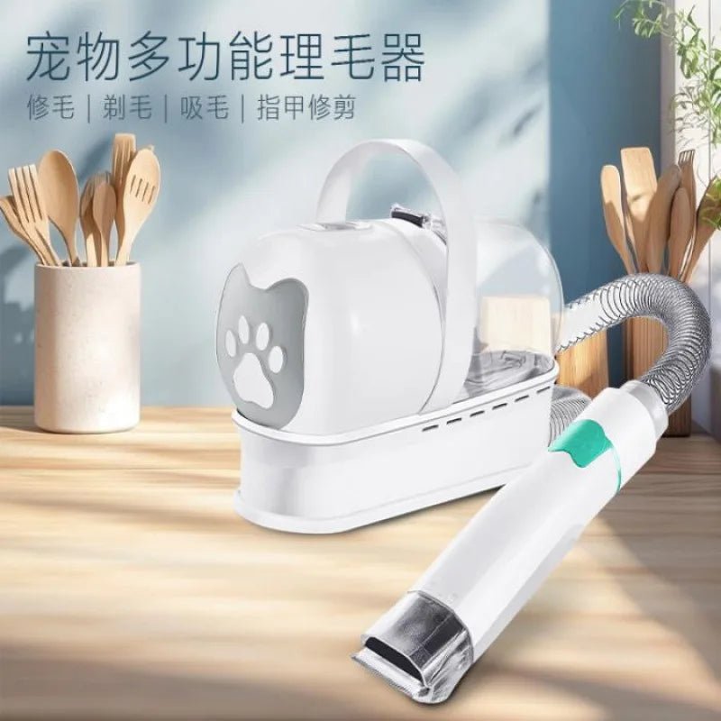 New 7 - in - 1 ABS Pet Grooming Kit for Dogs & Cats: Vacuum, Shave, Groom, Cut & CombHappy TailsHappy Tails