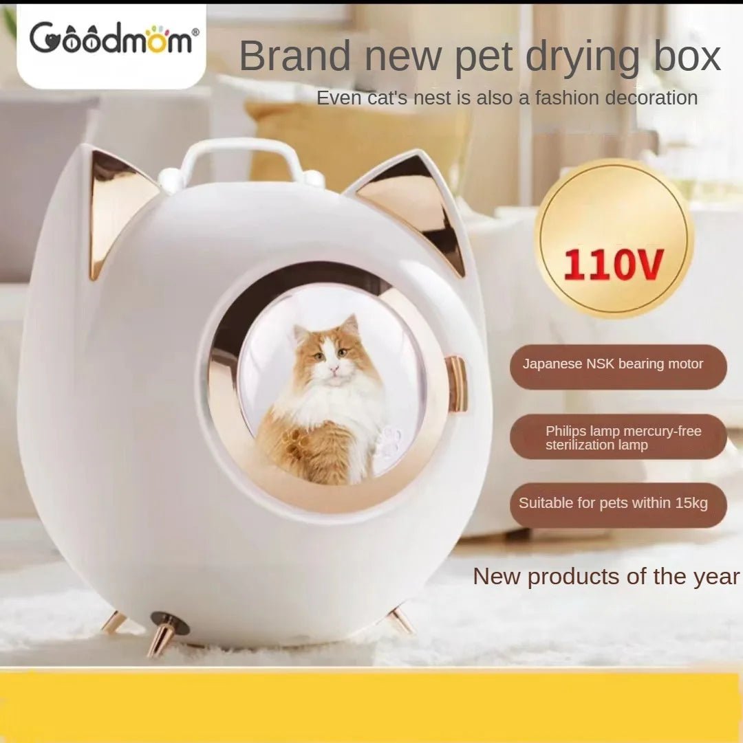 Multifunctional Pet Dryer & Cat Nest - Large, 5-Star Space for Multiple Pets, 110VHappy TailsHappy Tails
