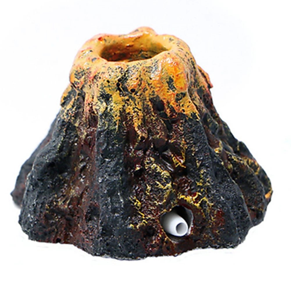 Fish Tank Landscaping Simulation Volcano Aquarium Accessories Rockery Aerator For Aquarium Pump Bubble Stone Oxygen For Aquarium - Happy Tails