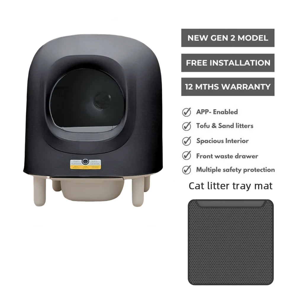 Petree 2.0 Pro 2024 Smart Self-Cleaning Cat Litter BoxHappy TailsHappy Tails