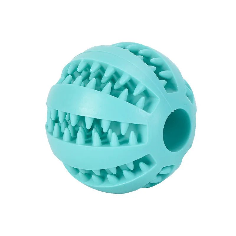 Interactive Rubber Chewing Toy Ball for Dogs & Cats - Pet Tooth Cleaning & Treat DispenserHappy TailsHappy Tails