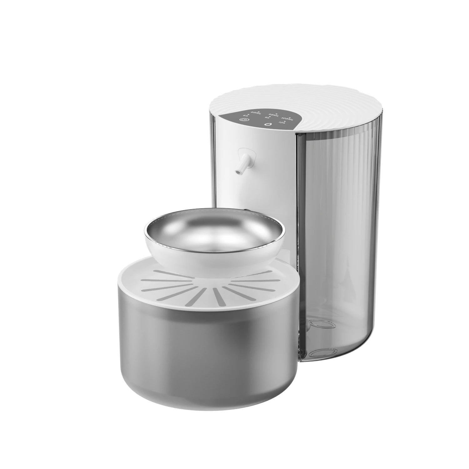 Flip Tipping Smart Pet Water Dispenser With Stainless Steel Bowl Auto Dumping of Sewage No need Filters Ideal for Dogs & CatsHappy TailsHappy Tails
