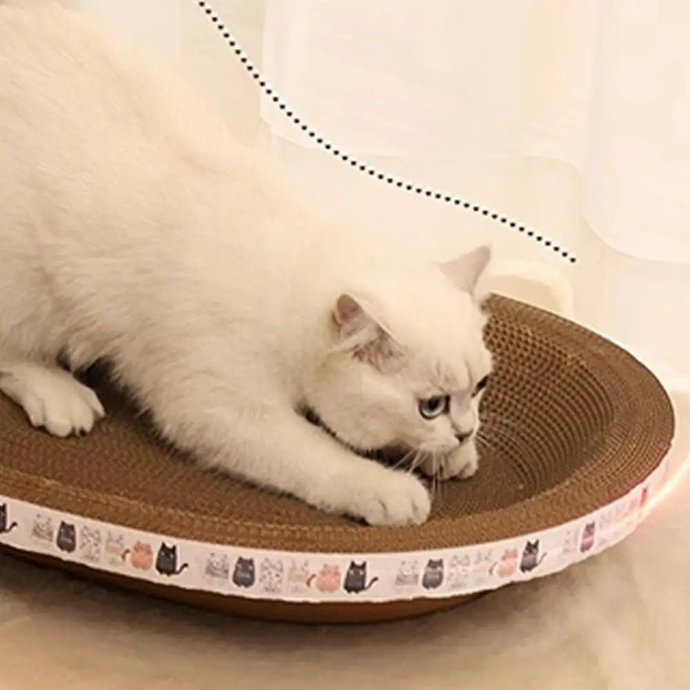 Cat Scratching Pads Round Oval Cat Scratch Pad Bowl Nest for Indoor Cats Grinding Claw Round Grinding Claw Toys Scratching BoardHappy TailsHappy Tails